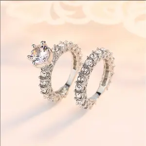 Proposal engagement ring Full diamond ring Simple and stylish ring