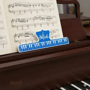 Portable Music Sheet Stand with Non-Slip Page Holder, Rustproof & Anti-Tip Design, Foldable for Storage. Perfect for Dorm, Camping, Practice - Universal Instrument Stand Accessory, Durable & Essential for Musicians.