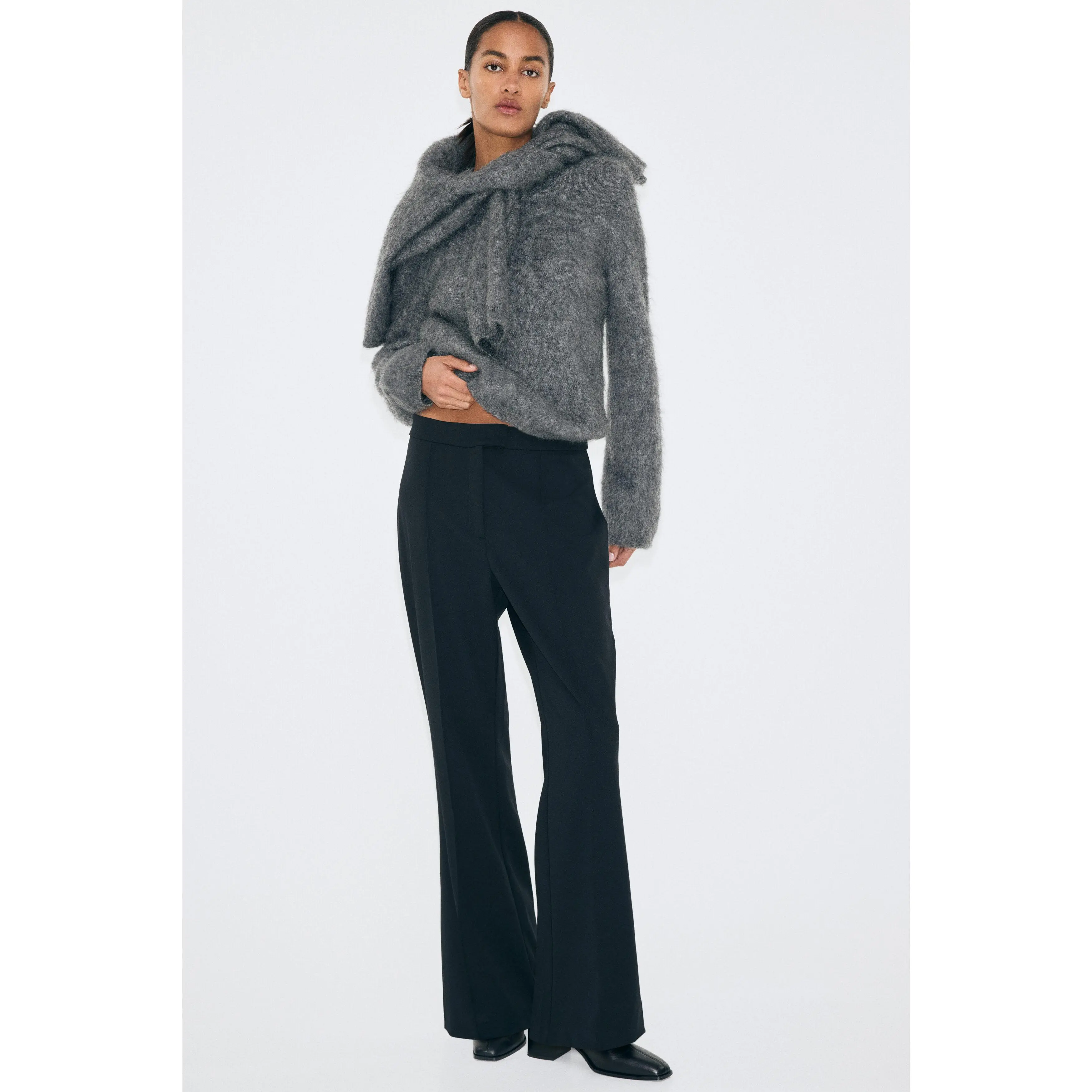 H&M Bootcut crease-front trousers H&M Bootcut crease-front trousers