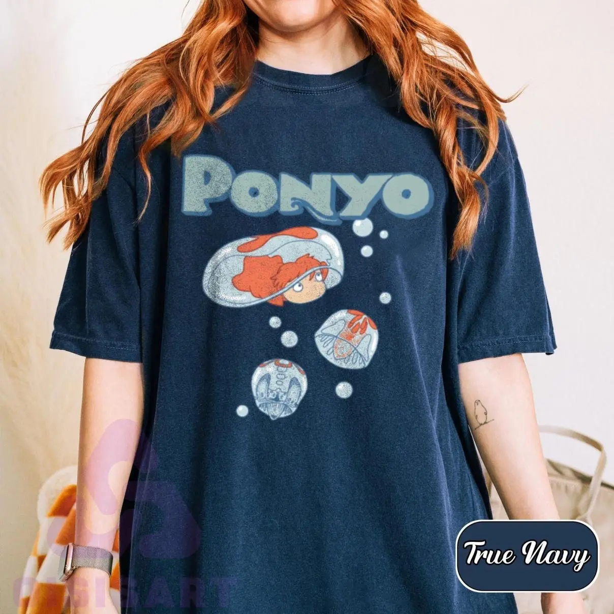 Ponyo Jellyfish Comfort Colors® Shirt, Studio Ghibli Shirt, Sweatshirt, Hoodie, Y2K Graphic Tee, Gifts for Anime, Miyazaki Hayao, Full Size Options, Everyone Can Find Their Fit, Go-To Outfit, No Thinking Needed