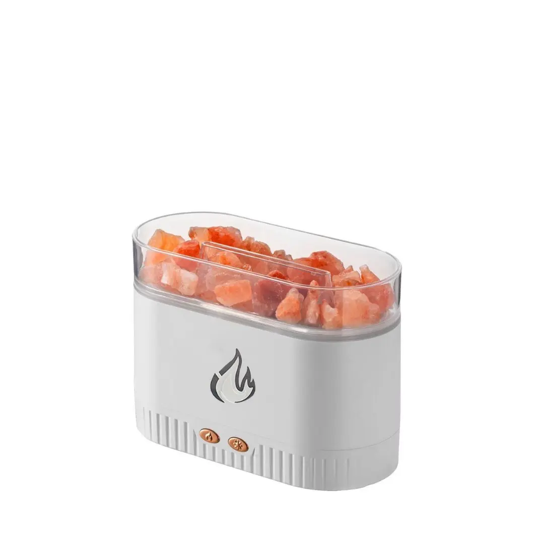 7cm Modern Crystal Rock Aromatherapy Diffuser - Miniature, Lightweight, Quiet Compact Air Purifier with Aroma-Humidify Dual Function, Essential Oil Compatible, Adjustable Settings for Home, Office Desktop Use (Suitable for All Ages Family Members)