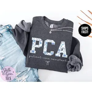 Patient Care Assistant T-Shirt / Sweatshirt / Hoodie, Blue Toile PCA Shirt, Patient Care , Healthcare Worker Gift, PCA , Pca gift Cotton Unisex Fabric