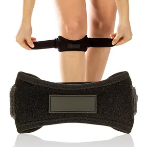 Patella Knee Strap for Running, Fitness, Stairs Climbing/Adjustable Patellar Tendon Support Band for Basketball, Athletics/Pain Relief Brace for Jumper's Knee and Chondromalacia