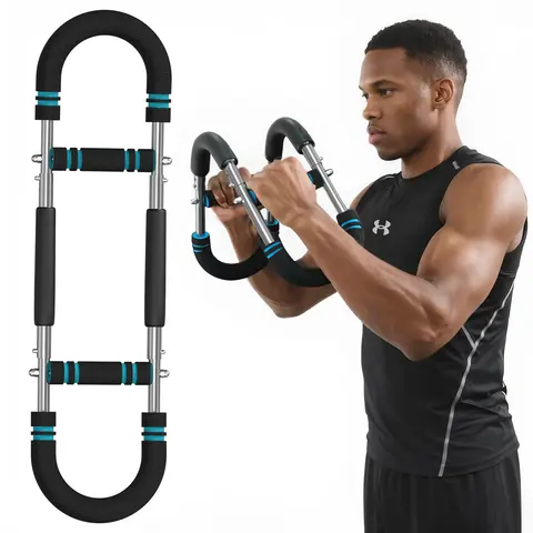 RELIFE U-Shaped Twister Arm Exerciser - Manual Arm Workout Machine, Unisex Adult Adjustable Resistance Alloy Steel Exercise Equipment, 3-Level Backpack-Ready Sweat-Resist Grip Home Gym Gear for Full Body Multi-Muscle Targeting