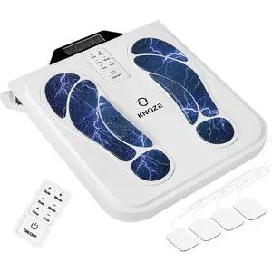 EMS Foot Massager for Neuropathy (FSA/HSA Eligible), TENSEMS Foot Nerve Circulation Stimulator for Pain Relief 10Modes and 50 Intensities, 4 Body Pads, Relieve SwellingCramps, Plantar Fasciitis#Summervibes