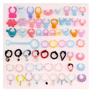 20pcs Mini Plastic Collar Necklace Accessories Set for Action bobble-head Mini Shorthair Cat Dashchund Husky Kitten Bunny Great Dane Pet Toys(B32+B37)