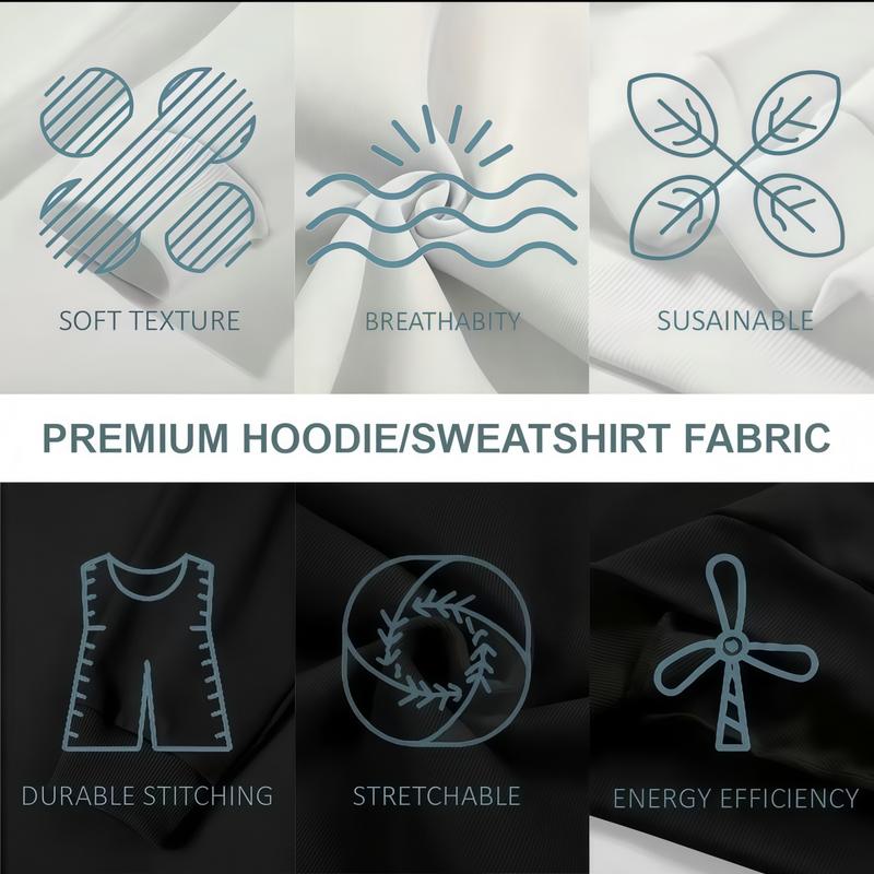 Trendy Women's & Unisex Loose Hoodie Starry Night Vortex Print Black with Blue & Yellow Art Style Cozy Autumn Winter Streetwear TikTok Fashion Essentials Casual Everyday Fabric Long Sleeve Pullover Sweatshirts Tops White Womenswear