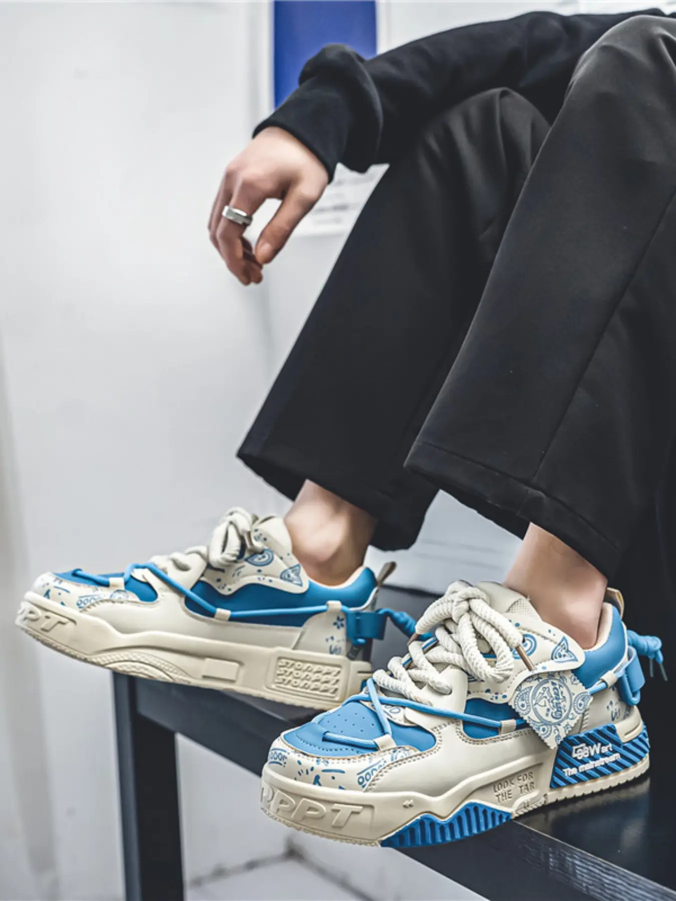 Fashion Casual Shoes, Skateboard Style Sneakers, Student Footwear, Walking Shoes, Thick Sole Trendy Sports Leisure Shoes, Comfortable All-Day Wear