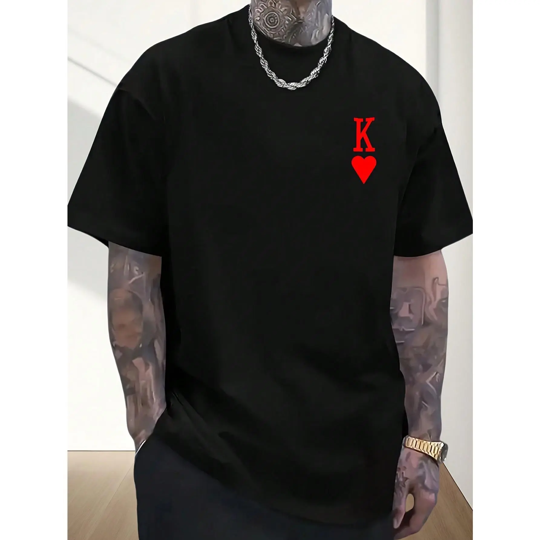Unisex Cotton Letter Print Short-Sleeve Oversized Crew Neck Compression Gym Shirt - Breathable Unisex Streetwear for Couples' Fitness & Summer Daily Wear, Unisex Shirt