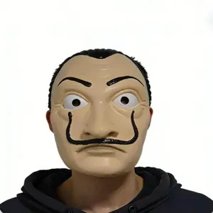 Classic Dalí Mustache Mask, Halloween Cosplay Full Headgear, Party Atmosphere, Family Edition, Perfect for Festive Events