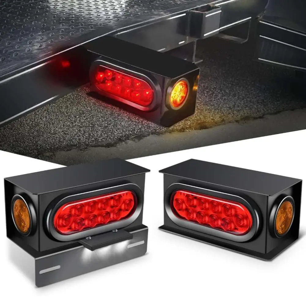 Red Oval+ Amber Marker Trailer Light Box