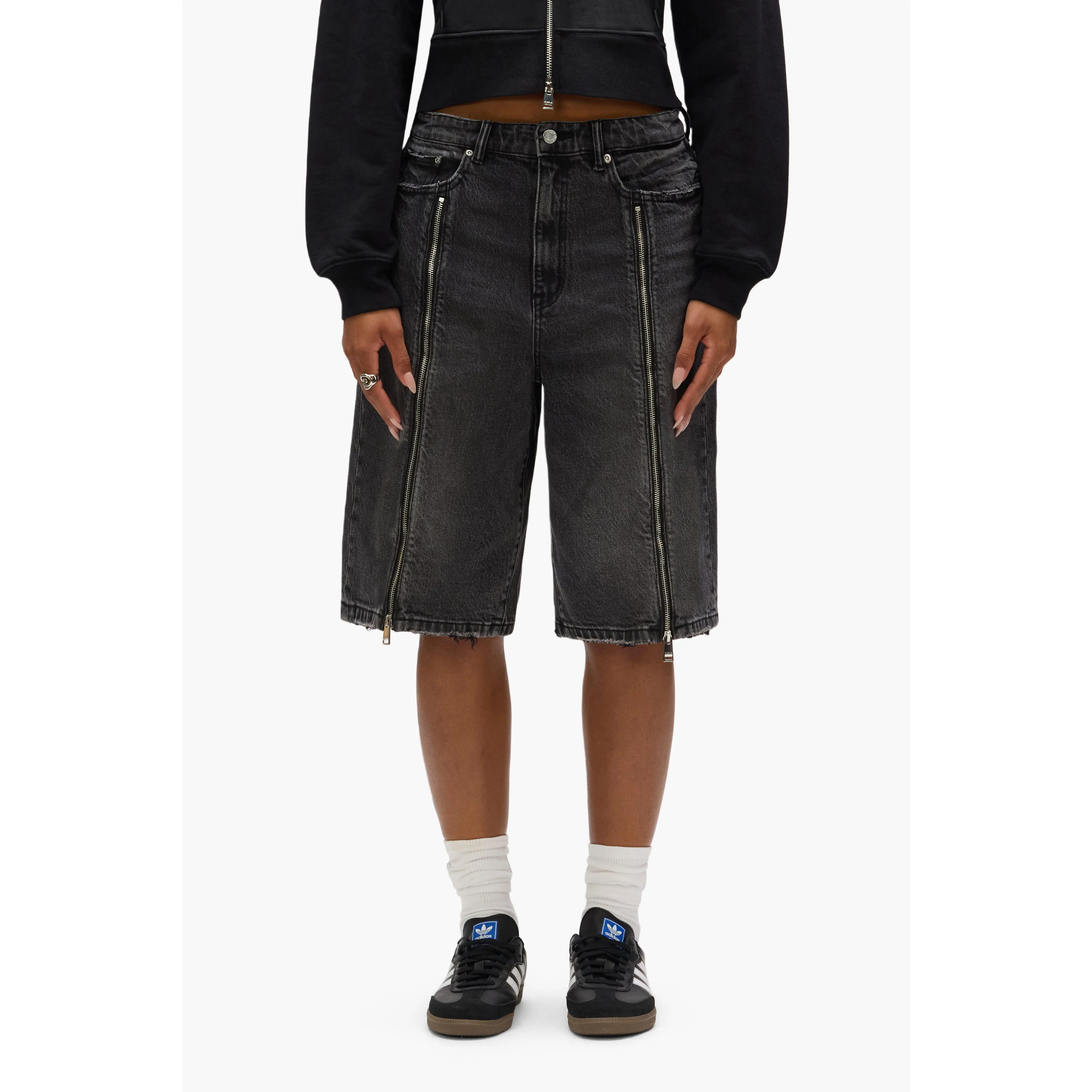 Zip Denim Short