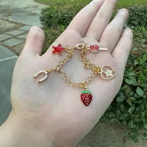 CUSTOM Gold Personalized Charm Bracelet  - Pick Your Own Charms (up to 5)