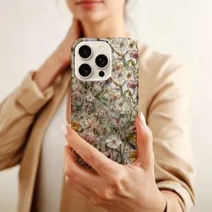 Phone case — elegant wildflower art phone case, compatible with iPhone 17/16/15/14/13/12/11/XS/XR/X/7/8 Plus/Pro/Max and Samsung S25/S24/S23/S22 Ultra/Plus — creative fashion, easy design, personalized full coverage, drop protection cover