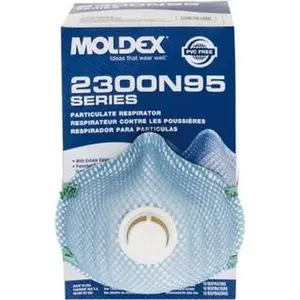 Moldex N95, Particulate Respirator Exhalation Valve, Flame Resistant, Latex Components 2307N95