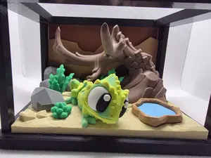 Chameleon Fidget Toy – Articulated 3D Printed Lizard Keychain & Playset Option