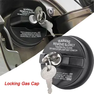 Gas Cap Lock, Locking Gas Cap with Key for Toyota 4Runner Tacoma Honda CRV Tundra Acura Infiniti Nissan Buick Cadillac GMC Chevy, Fuel Tank Caps Automotive Replacement 77300-47020 10504
