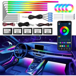 Dreamcolor   Interior Led Kit,  Accessories 22 in 1 RGB  Ambient Lighting Kits with APP Control and 213 Color Modes, Multicolor RGBW Neon  LED Strip Lights with  Mode