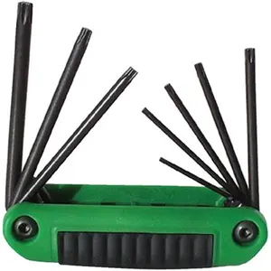 212 MAIN Eklind Tool 269-25581 8-Piece Foldable Ergo-Fold Hex Key Set with Composite Grip, Slip-Resistant Soft Cushion, Hex Combination Wrench