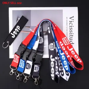 Nylon Emblem Style Key Pendant Holder, Car Styling Accessory for Jeep Models, Durable Lanyard Design, Perfect Fit for Multiple Jeep Variants