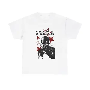 Frank Ocean Star T-Shirt Concert Gift Fan Merch White Ferrari Heavy Cotton Tee Blond