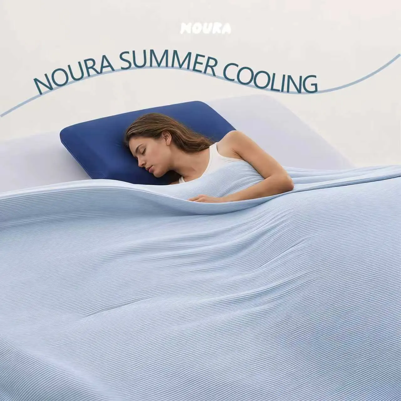 NOURA Deep Sleep Temperature-Balancing Summer Cooling Series 1.0 Quilt - Smooth Soft Fabric, Quilt Cover-Free Design, Machine Washable Summer Bedding