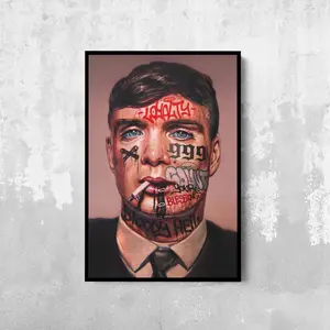 Thomas Shelby Print, Tommy Shelby Poster, Gangster Movie Art, Mafia Wall Art