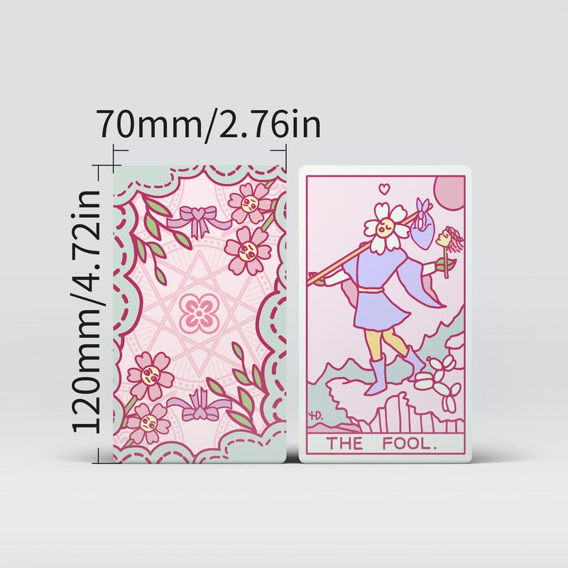【Wohstudios】Ridiculous Flowers Standard Edition Quirky Simple Cute Drawing Style Tarot Cards, Copperplate Paper