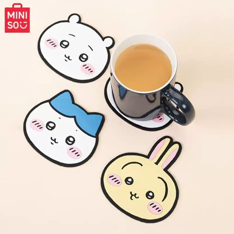 MINISO Anime Coaster Collection – Cute & Practical Design with Vibrant Anime Patterns, Heat-Resistant Material to Protect Tables from Hot Drinks, Perfect for New Year Celebrations,  Birthdays, and Everyday Home Use ,   Gifts#sohochic