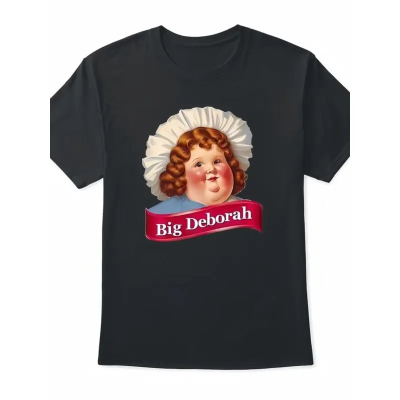 Vintage Deborah T-Shirt, Funny Graphic Casual Top, Unisex Fitted Crop Tee, Fashion Daily Wear, Trendy Choice for Men and Women