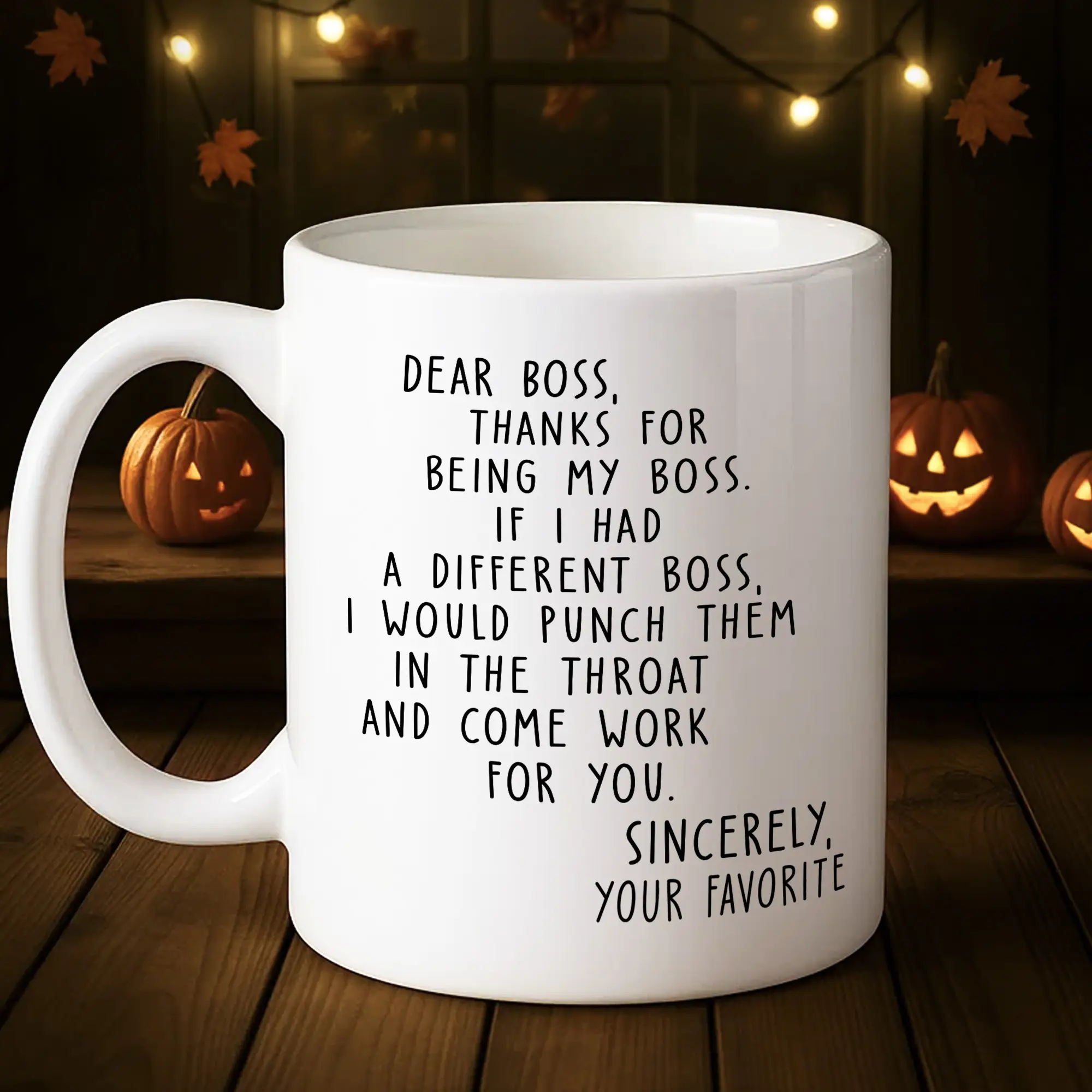 Gift - Dear boss 11oz Mug - Ceramic Coffee Cup, Drinkware Reuse Washable, Ideal for Best Friends, Coworkers Reusable Stylish Tumbler