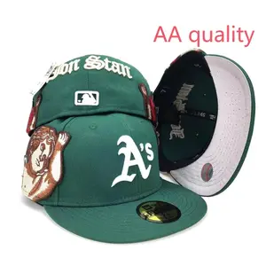 New Era Oakland Athletics A's Green 59FIFTY Fitted Cap – Premium Cherub Embroidery, Jon Stan Script, Limited Edition Streetwear Hat
