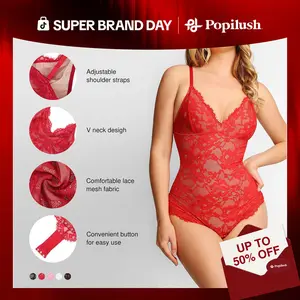Popilush Basic Full Lace Shapewear Bodysuit Women Vneck Compression Sleeveless Thong Tummy Control Backless Adjustable Sexy Long Sleeve Bodysuit Womenswear Popilush Basic Full Lace Shapewear Bodysuit Women Vneck Compression Sleeveless Thong Tummy Control Backless Adjustable Sexy Long Sleeve Bodysuit Womenswear