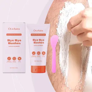 Oceaura Body Hair Removal Cream with Aloe & Cucumber – Gentle, Effective & Painless Formula for Men & Women, Enriched with Shea Butter & Avocado for Smooth Arms, Legs & Bikini Line