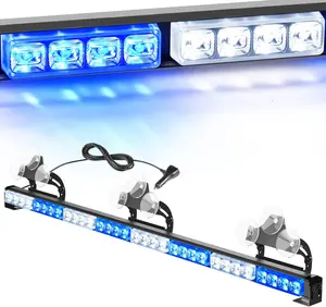 Nilight Traffic Advisor Strobe Light Bar 35Inch 32LED 21 Flash Patterns Directional Safety Lights with Cigar Lighter on Trucks Cars Construction Vehicles