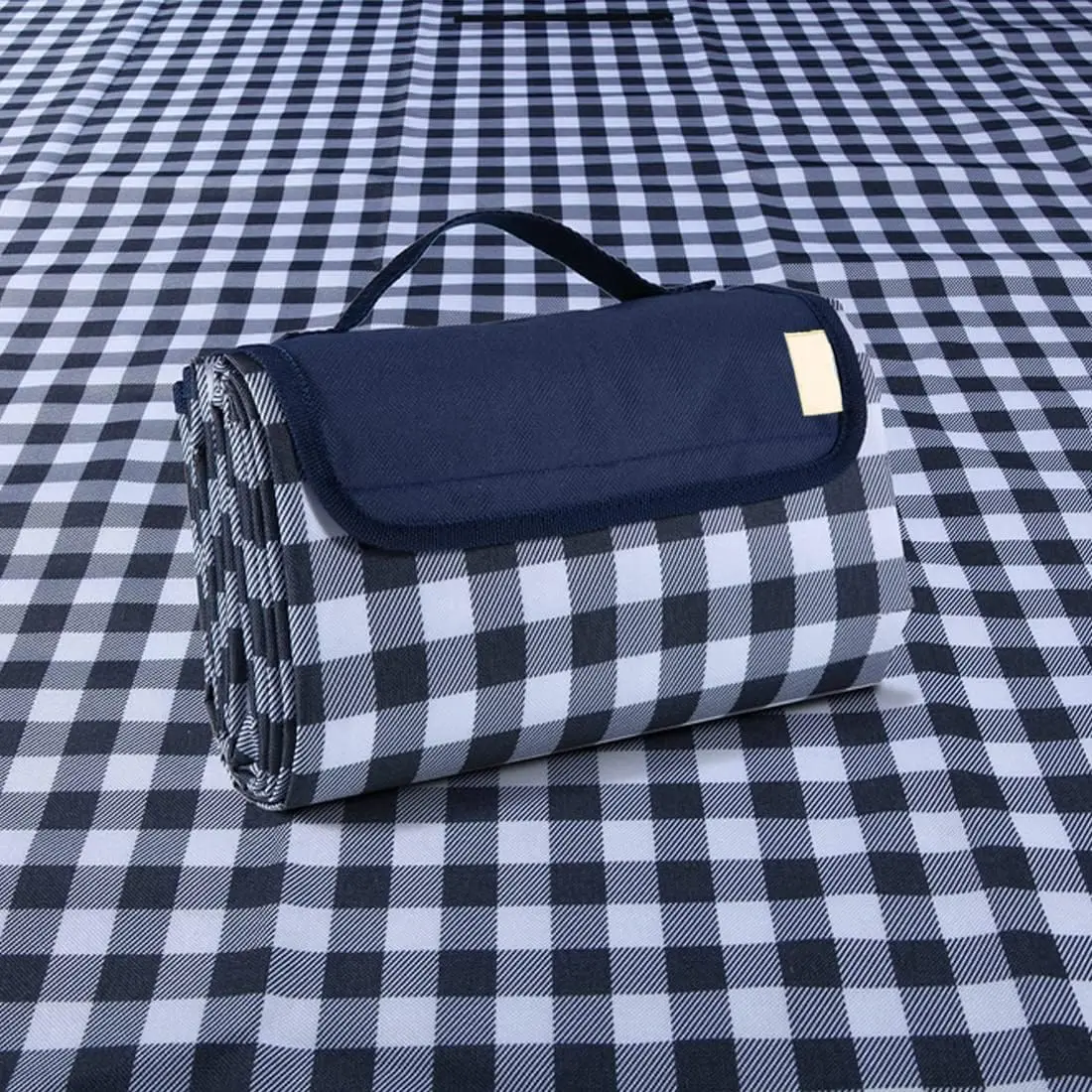 Outdoor Picnic Blankets, Extra Large Beach Blanket, Foldable Lightweight Waterproof Sand Mat, Picnic Blanket 80" X 60" for Beach Camping Hiking Park Patio (Dark Blue, 80X60 Inch) K Y KANGYUN