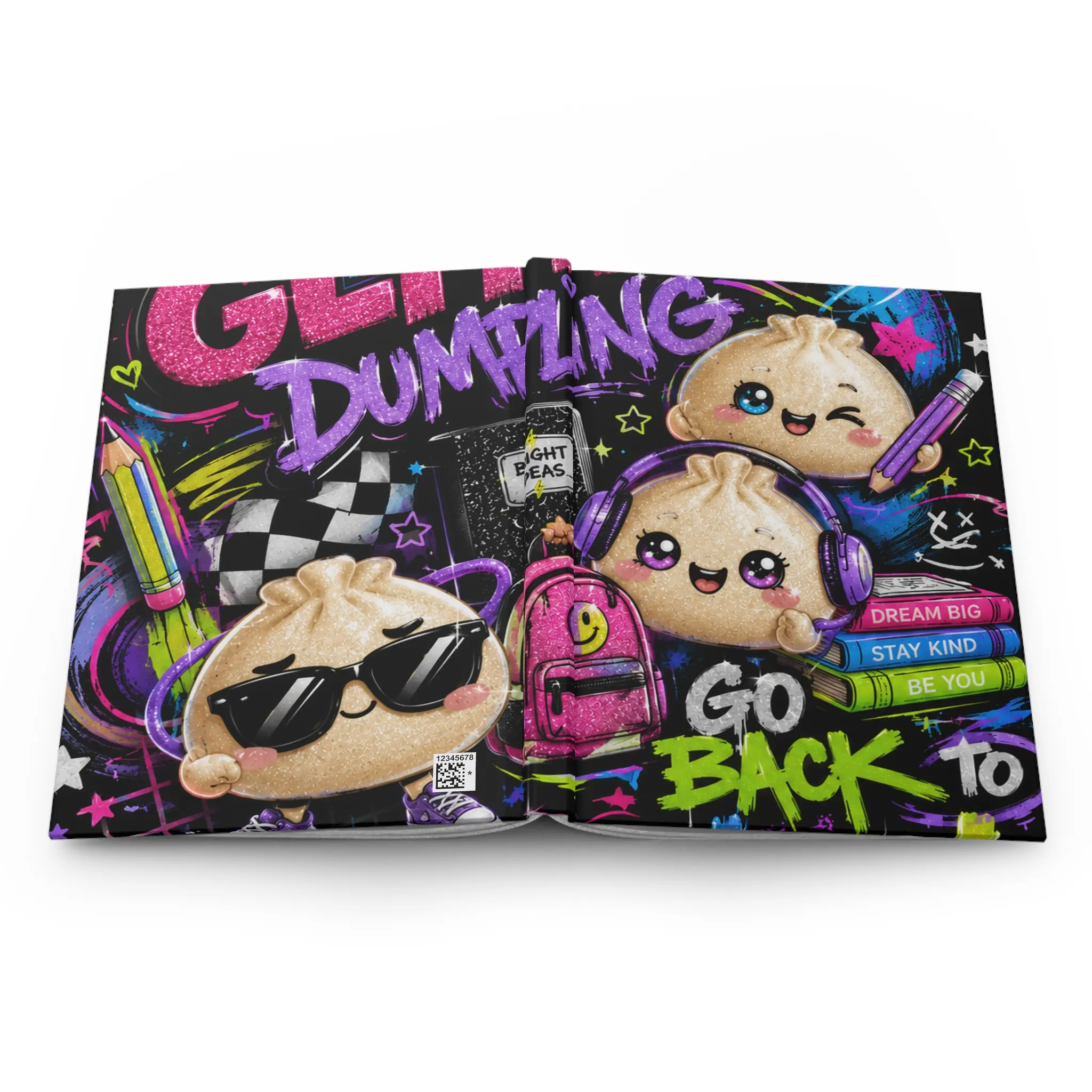 Hardcover Journal — Back to School Glitter Dumpling Club