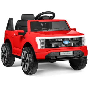 Best Choice Products Kids 12V Ride On Car Officially Licensed Ford Lightning Truck w/ Remote, LED Lights