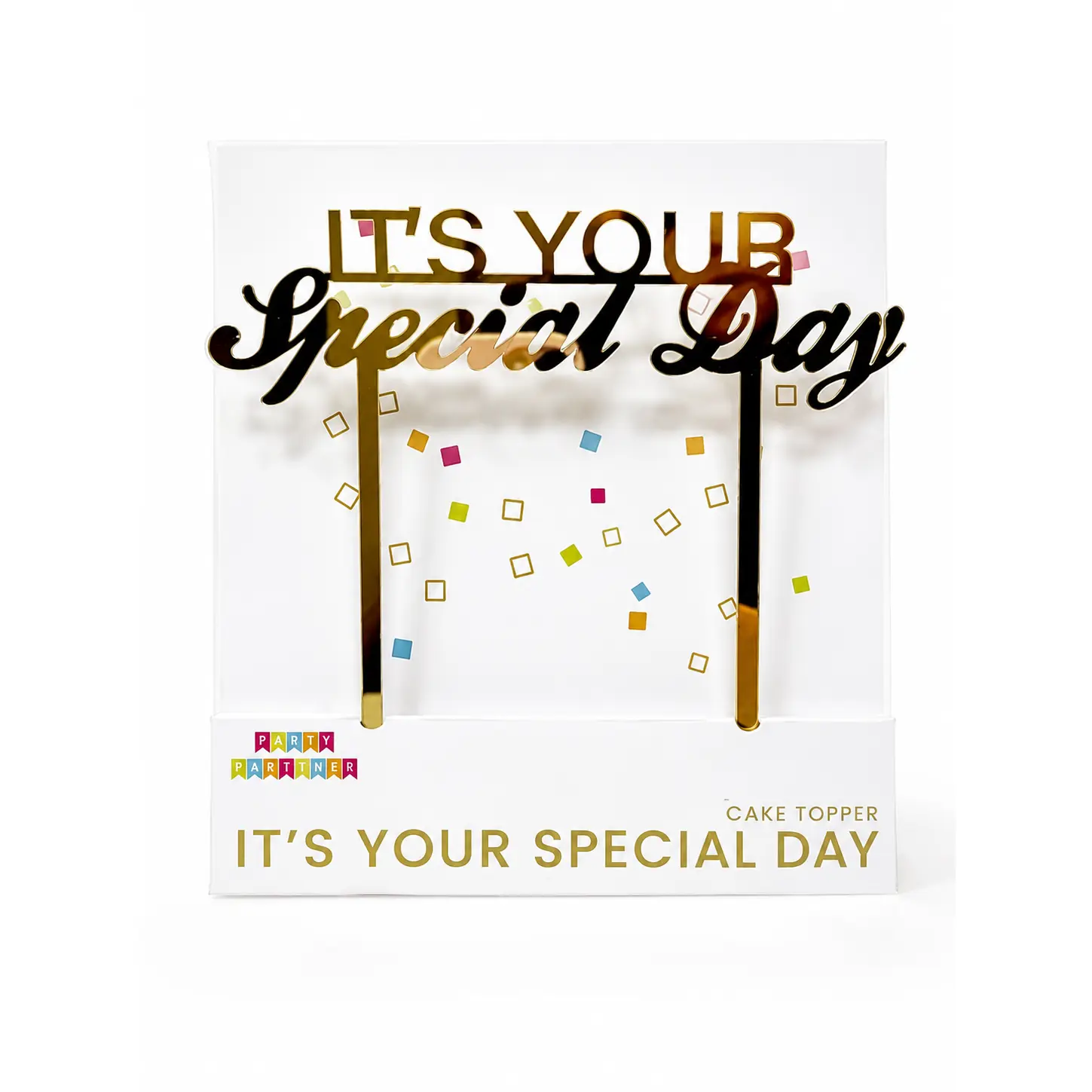 It's Your Special Day Gold Cake Topper for Birthday, Retirement