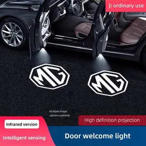 HD Led Welcome Light Car Door Projector Lamps Car Door Lights Car Lighting Accessories For Morris Garages MG 4 5 6 7 Cyberster ES5 ONE MG5 Scorpio ZS HS MARVEL-R Hector MG3 EZS EV GT GS 3SW