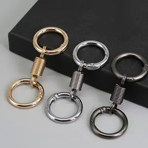Creative Design Waist-Hanging Metal Double-Ring Keychain