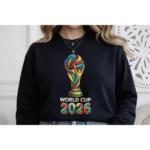 [Sale off up to 65%][Free Ship] World Cup 2026 Sweatshirt, Colorful Soccer Graphic Tee Print , Football ,Fan Art