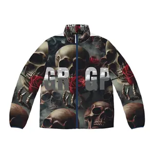 GRGP Gothic Skulls Puffer Jacket