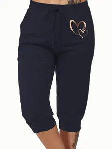 Lightweight Breathable Women's Harem Pants, Loose Casual Elastic Waist Mid-Thigh, Suitable for Yoga & Exercise, Perfect for Any Occasion, Athleisure Style Pants