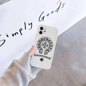 White 2024 Fashion Chrome Heart  Luxury Brand Phone Case , Cross Phone Case , Hypebeast Phone Case  For Iphone 11,12,13,14,25 Free Shipping