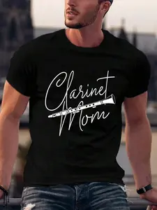 100% Cotton  Unisex Clarinet Mom - Clarinetist Marching Band Player Music Lover T-Shirt Golf Gift T-Shirt For Men And Women