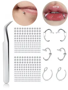 Fake Lip Ring Fake Lip Piercing Fake Piercings Fake Nose Ring Hoop Fake Face Piercing Fake Lip Stud Fake Nose Stud Stick on Fake Eyebrow Piercing Fake Eyebrow Ring Fake Piercing Balls