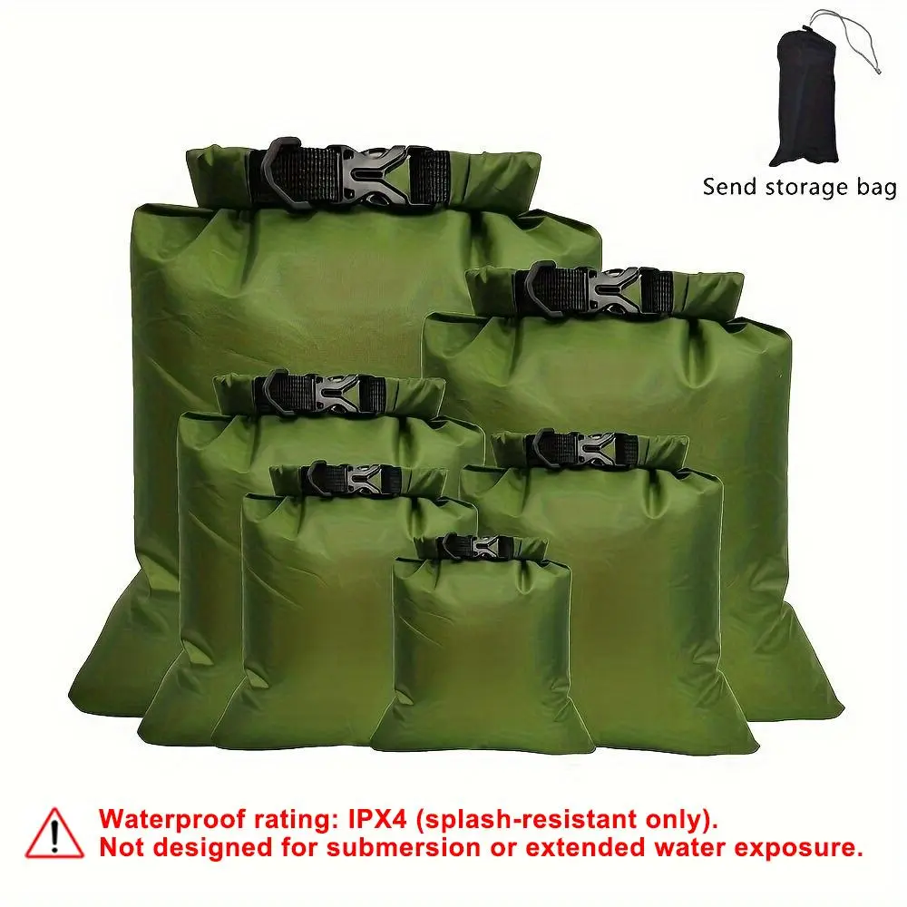 6-Pack Ultra-Lightweight Large Capacity Durable Storage Organizer Bags, 6 Sizes - Perfect for Outdoor Enthusiasts, Hiking, Camping, Fishing, Cycling, Travel and Storage Needs, Space Saving Bags