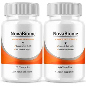 (2 Pack) NovaBiome Advanced Gut Formula, Nova Biom Daily Support Wellness Supplement (120 Chewables)