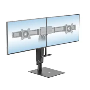 Mount-It! Freestanding Dual Monitor Arm With Height Adjustment